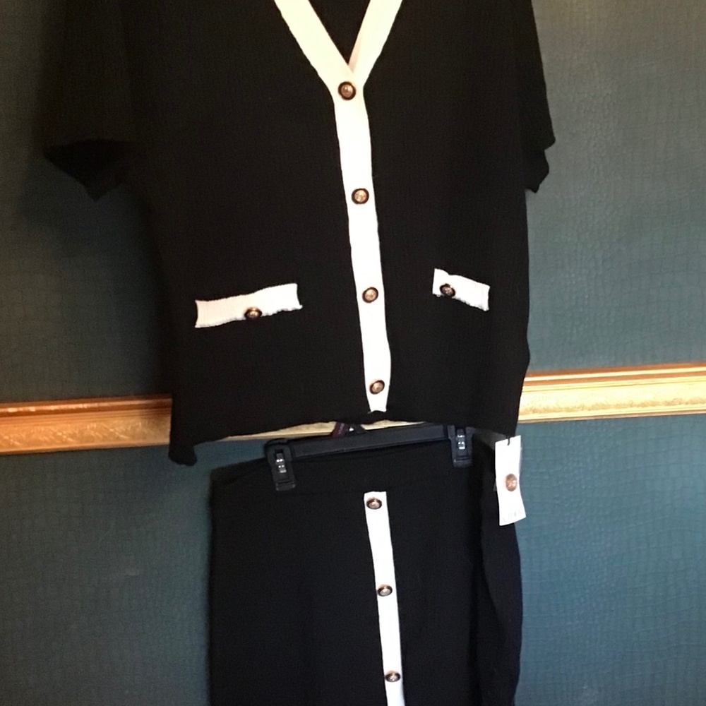 Sweater set skirt and blouse. NEW!  From Cider  3X  statement set/suit